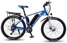 CCLLA Bike 26'' Electric Mountain Bike with Removable Large Capacity Lithium-Ion Battery (36V 350W 8Ah) Dual Disc Brakes for Outdoor Cycling Travel Work Out (Color : White Blue, Size : 30 Speed)