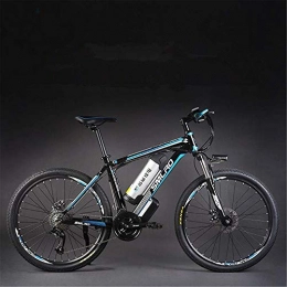 SMLRO Electric Mountain Bike 26 Inch Electric Bicycle, 27 Speed 48V Mountain Bike, Front & Rear Hydraulic Disc Brake, 5 Level Pedal Assist (Blue, 500W Plus 1 Extra Battery)