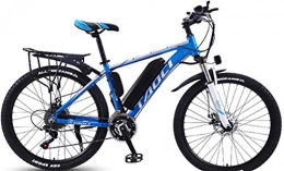 Suge Electric Mountain Bike 26-Inch Electric Bike Adult Electric Car Removable Lithium Battery Booster Mountain Bike Off-Road All-Terrain Vehicle for Men And Women (Color : Blue, Size : 10AH65 km)