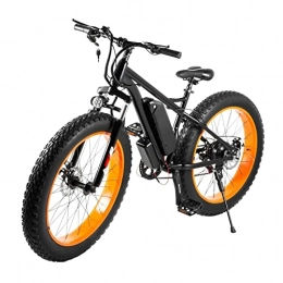 Electric oven Electric Mountain Bike 26 inch Electric Snow Bike Fat Tire Aluminium Alloy Electric Bicycle 48V 500W 12Ah Ebike 26 * 4.0 Tyre (Color : Orange 500W)