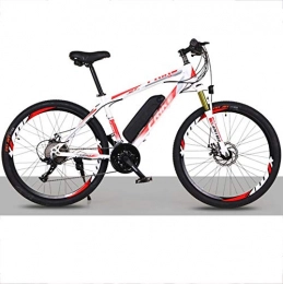 D.J Electric Mountain Bike 26 inch mountain bike electric lithium battery bicycle adult variable speed 7-speed off-road power-assisted bicycle, dual disc brake, high carbon steel frame, 3 riding modes