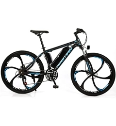 makeups1 Electric Mountain Bike 26 Inch Mountain Electric Lithium Battery Adult Variable Speed Off-Road Custom Power-Assisted Bicycle-black_blue_21-speed