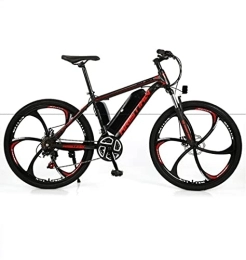 makeups1 Bike 26 Inch Mountain Electric Lithium Battery Adult Variable Speed Off-Road Custom Power-Assisted Bicycle-black_red_21-speed