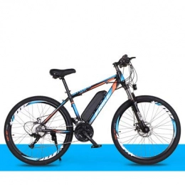 SXZZ Electric Mountain Bike 26'' Unisex Electric Mountain Bicycle, 250W Motor Electric Bike with Removable 36V 10AH Lithium-Ion Battery, 27 Variable Speed Double Disc Brake, Blue