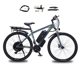 AZUOYI Bike 29" Electric Bike for Adults, Electric Mountain Bike / Electric Commuting Bike with Removable 48V 13Ah 1000W Battery, Professional 21 Speed Gears, Gray