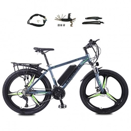 AZUOYI Bike 350W Electric Bike 26'' Adults Electric Bicycle / Electric Mountain Bike, Ebike with Removable 36V 13Ah Battery, Professional 27 Speed Gears, Gray, 36V13Ah