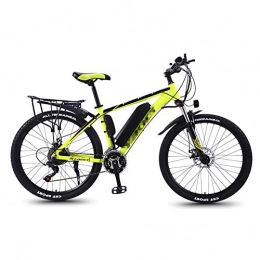 TANCEQI Electric Mountain Bike 36V 350W Electric Mountain Bike 26Inch Fat Tire E-Bike Full Suspension 21 Speed Aluminum Alloy E-Bikes, Moped Electric Bicycle with 3 Riding Modes, for Outdoor Cycling Travel, Yellow