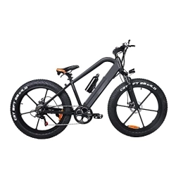 48V 10A Fat Tire Electric Bike 26" 4.0 inch Electric Mountain Bike for Adults with 6 Speeds Lithium Battery Grey