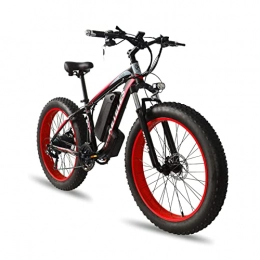 Zgsalvation Electric Mountain Bike 48V / 15AH Electric Bike 26" Ebike with Fat Tyre, Removable Battery, 55km Battery Life 150kg Load Capacity Electric Mountain Bikes