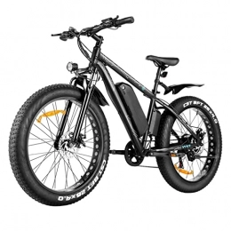 Electric oven Electric Mountain Bike 500W Adult Ebike 26 inch Bicycle Electric 20MPH Commuter Mountain Bike Disc Brake 48V 12.5Ah Lithium Battery 7 Speed E-Bike (Color : Black)