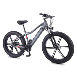 Electric oven Electric Mountain Bike 750W Electric Bike for Adults 26 * 4.0 Inch Fat Tire Electric Mountain Bicycle 48V 10.4A E Bike 27 Speed Snow EBike (Color : Dark Grey, Number of speeds : 27)