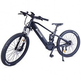 Accolmile Electric Bike Adult Electric Mountain Bike 27.5 inch, BAFANG 48V 750W Mid Motor with 12.8Ah Removable Lithium Battery, Dual Disc Brake System Full Suspension Shimano 9 Speed with LCD Display