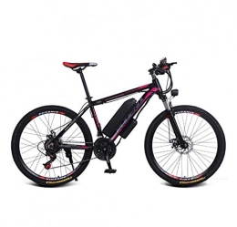 SHJR Electric Mountain Bike Adult Electric Mountain Bike, High Carbon Steel Frame Electric Bicycle, With LCD Display 36V Lithium Battery E-Bikes, 26Inch Spokes Wheels, B, 24 speed