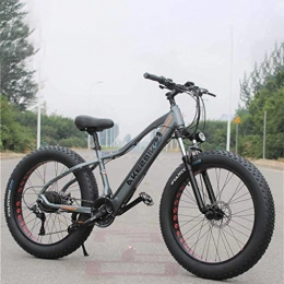 WJSW Electric Mountain Bike Adult Fat Tire Electric Mountain Bike, 350W Snow Bikes, Portable 10Ah Li-Battery Beach Bicycle, Lightweight Aluminum Alloy Frame, 26 Inch Wheels