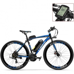 ZJGZDCP Bike Adult Mountain E-bike 700C Pedal Assist Electric Bike36V 20Ah Battery 300W Motor Aluminium Alloy Airfoil-shaped Frame Both Disc Brake 20-35km / h Road Bicycle ( Color : Blue-LCD , Size : Standard )