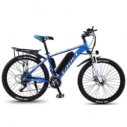 AKT Electric Mountain Bike AKT 26 Inch E-Bike Electric Mountain Bicycle 21 Shifter Speed 36V 13A Lithium Battery / Power 350W / Mileage: 50-90KM for City Commuting, Blue-T2