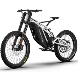 Alqn Bike Alqn Adult Electric Mountain Bike, All-Terrain Off-Road Snow Electric Motorcycle, Equipped with 48V20Ah * -21700 Li-Battery Innovation Cruiser Bicycle, White
