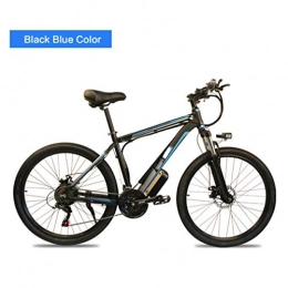 AMGJ Electric Mountain Bike AMGJ Electric Bike, 26"" Pneumatic Tires with LED Headlights and 3 Modes 350 / 500W Brushless Motor 36 / 48V 8AH Li-ion Battery Max Speed 30km / h Fitness City Commuting, Blue, 36V10AH 350W