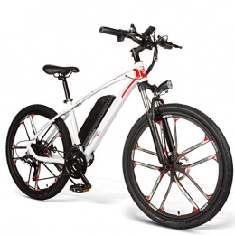 Asseny Electric Mountain Bike Asseny Electric Bike Bicycle Moped with Front Rear Disk Brake 350W for Cycling Outdoor (White)