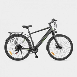 AYHa Bike AYHa City Commuter Electric Bicycle, 360W Motor 6 Speed Dual Disc Brakes 27 Inches Adults Aluminum Alloy Variable Speed E Bike 36V Removable Hidden Battery, Black, B 14AH