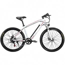 AYHa Bike AYHa Mountain Electric Bicycle, 26 inch Adult Travel Electric Bicycle 350W Brushless Motor 48V 10Ah Removable Lithium Battery Front Rear Disc Brake 27 Speed, White