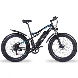 BAKEAGEL Electric Mountain Bike BAKEAGEL Electric Mountain Bike 48V 1000W Adult Fat Tire Mountain Bike with XOD Front and Rear Hydraulic Brake System, Detachable Lithium Ion Battery