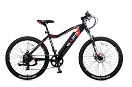 Basis Electric Mountain Bike Basis Beacon Electric Mountain Bike 19" Frame Shimano Equipped Hardtail E-MTB, 27.5" Wheel Lightweight Alloy Frame with 8.8Ah 36V Semi-Integrated Battery, 250W motor, LCD Display, Black Red