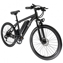 BEISTE Electric Mountain Bike BEISTE 26'' Eelectric Bikes for Adults, 350w Ebike with 36V 10.4 Ah Removable Lithium-ion Battery, Electric Mountain Bike with LCD Dsiplay and LED Front Light, Shock-absorbing Front Fork - BS-MK010