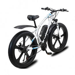 Bewinch Bike Bewinch Electric Mountain Bike 26" E-MTB Bicycle 1000W with Removable Lithium-Ion Battery 48V 13A for Adult, 21Speed Gears, Double Disc Brakes, White