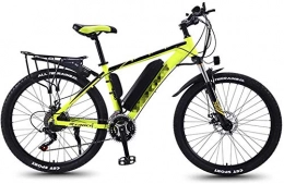 min min Electric Mountain Bike Bike, 36V 350W Electric Mountain Bike 26Inch Fat Tire E-Bike Full Suspension 21 Speed Aluminum Alloy E-Bikes, Moped Electric Bicycle with 3 Riding Modes, for Outdoor Cycling Travel ( Color : Yellow )