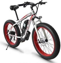 min min Bike Bike, Electric Bike for Adults, Ebike Bicycle Commute with 350W Motor, 26 Inch 48V E-Bike, City Bicycle, Men's Dual Disc Brake Hardtail Mountain Bike, High-Carbon Steel Frame E-Bike ( Color : Red )