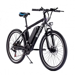 Bluniza Bike Bluniza 26” Electric Mountain Bike - 250W Powerful Motor Electric Bicycle with 48V 10AH Lithium Battery, 21 Speed Transmission Gears E-bike for Adults - Black