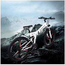 BNMZX Electric Mountain Bike BNMZX Electric Folding Bicycle Mountain Bicycle Moped 48V Lithium One Wheel Bicycle 26, White-178 * 61 * 120cm