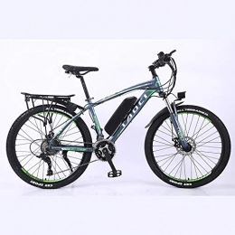 BWJL Electric Mountain Bike BWJL Lithium battery electric bicycle power assist mountain bike, Aluminum alloy Ebikes Bicycles All Terrain, 26" 36V 350W 13Ah Removable Lithium-Ion Battery Mountain Ebike for Men''s, Gray-gre.