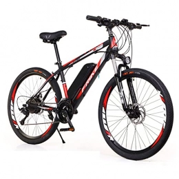 BYINGWD Electric Mountain Bike BYINGWD E-bike, 26'' electric mountain Cycling with 36V 8 Ah removable lithium ion battery, 21 speed electric bike, electric Bicycles with three riding modes(Color:red)