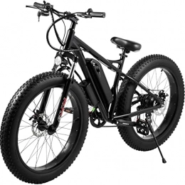 bzguld Electric Mountain Bike bzguld Electric bike Electric Bicycle, 26" Electric City Bike 18.6 MPH E Bike with 48V 12A Lithium Battery 500W Powerful Motor, Step Through Commuter Ebike for Woman Man 7 Speed (Color : Black 500w)
