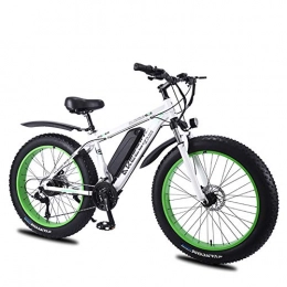 Caige Electric Bikes 350W 26" with Removable Lithium Battery Electric Snowmobile, 27 Speed,White,8AH