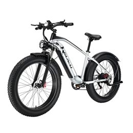 CANTAKEL Electric Mountain Bike CANTAKEL 26 Inch Fat Tire Electric Bike with 48V 19AH Removable Lithium Battery, Mountain E-bike LCD Instrument and Hydraulic Brake System