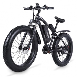 CANTAKEL Electric Mountain Bike CANTAKEL Electric Mountain Bike, 26 Inch Electric Bike, Adult Electric Bike with Back Seat and Hidden Battery, Premium Full Suspension, Shengmilo Professional 7 Speed Transmission (Black)