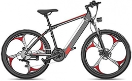 CASTOR Electric Mountain Bike CASTOR Electric Bike Electric Mountain Bike, 26Inch Fat Tire Hybrid Bicycle Mountain EBike Full Suspension, 27 Speed Power System Mechanical Disc Brakes Lock Front Fork Shock Absorption