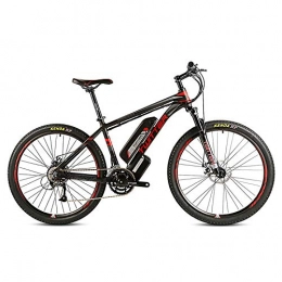 CCDD Electric Mountain Bike CCDD Electric Mountain Bike, Disc Brake 27 Speed 27.5 Inches 26 Inch GRENERGY Lithium Battery 36V 10AH Rear Mountain Bike, Black-red-26 * 15.5in