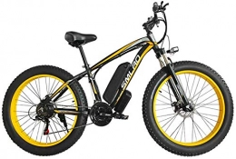 Clothes Electric Mountain Bike CLOTHES Electric Mountain Bike, 26 inch Electric Bikes, 48V 1000W aluminum alloy suspension fork Bikes 21 speed Adult Bicycle Sports Outdoor Cycling, Bicycle (Color : Yellow)