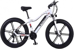 Clothes Electric Mountain Bike CLOTHES Electric Mountain Bike, 26 inch Electric Bikes Bike, hidden battery Bikes 4.0 Fat tire Snowfield Bicycle Adult, Bicycle (Color : White)