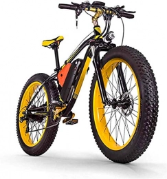 Clothes Electric Mountain Bike CLOTHES Electric Mountain Bike, 26-Inch Fat Tire Electric Bicycle / 1000W48V17.5AH Lithium Battery MTB, 27-Speed Snow Bike / Cross-Country Mountain Bike for Men and Women, Bicycle (Color : Yellow)