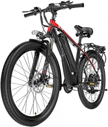 Clothes Electric Mountain Bike CLOTHES Electric Mountain Bike, Electric Mountain Bike, 400W 26'' Waterproof Electric Bicycle with Removable 48V 10.4AH Lithium-Ion Battery for Adults, 21 Speed Shifter E-Bike, Bicycle (Color : Red)
