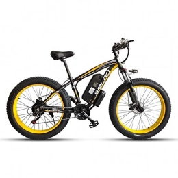 CNRRT Bike CNRRT 350W adult electric bicycle, electric mountain bike, 26-inch electric bicycle, 18.6Mph fat tire electric bicycle with mobile 15ah battery, professional 21 speed gear (Color : Black Yellow)