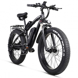 cuzona Bike cuzona electric bike 1000W Snow bike Electric Bike Ebike 48 V electric bicycle Increase 26-inch fat tires Electric machinery-black_1000w_France