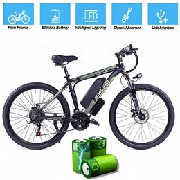 CXY-JOEL Electric Mountain Bike CXY-JOEL Electric Bike for Adults, Electric Mountain Bike, 26 inch 360W Removable Aluminum Alloy Ebike Bicycle, 48V / 10Ah Lithium-Ion Battery for Outdoor Cycling Travel Work Out, Black Blue, 26 in, Black