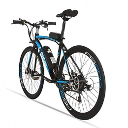 Cyex Electric Mountain Bike Cyex Electric bicycle RS600 MTB mountain bike 700C x 28C-40H aluminum alloy frame 240W 36V 15A 21 speeds with double front suspension mechanical disc brake (blue)