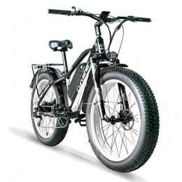 Cyrusher Bike Cyrusher XF650 Electric Bike 1000W Mountain Bike 26 * 4inch Fat Tire Bikes 21 Speeds Ebikes for Adults with 13Ah Battery (White)